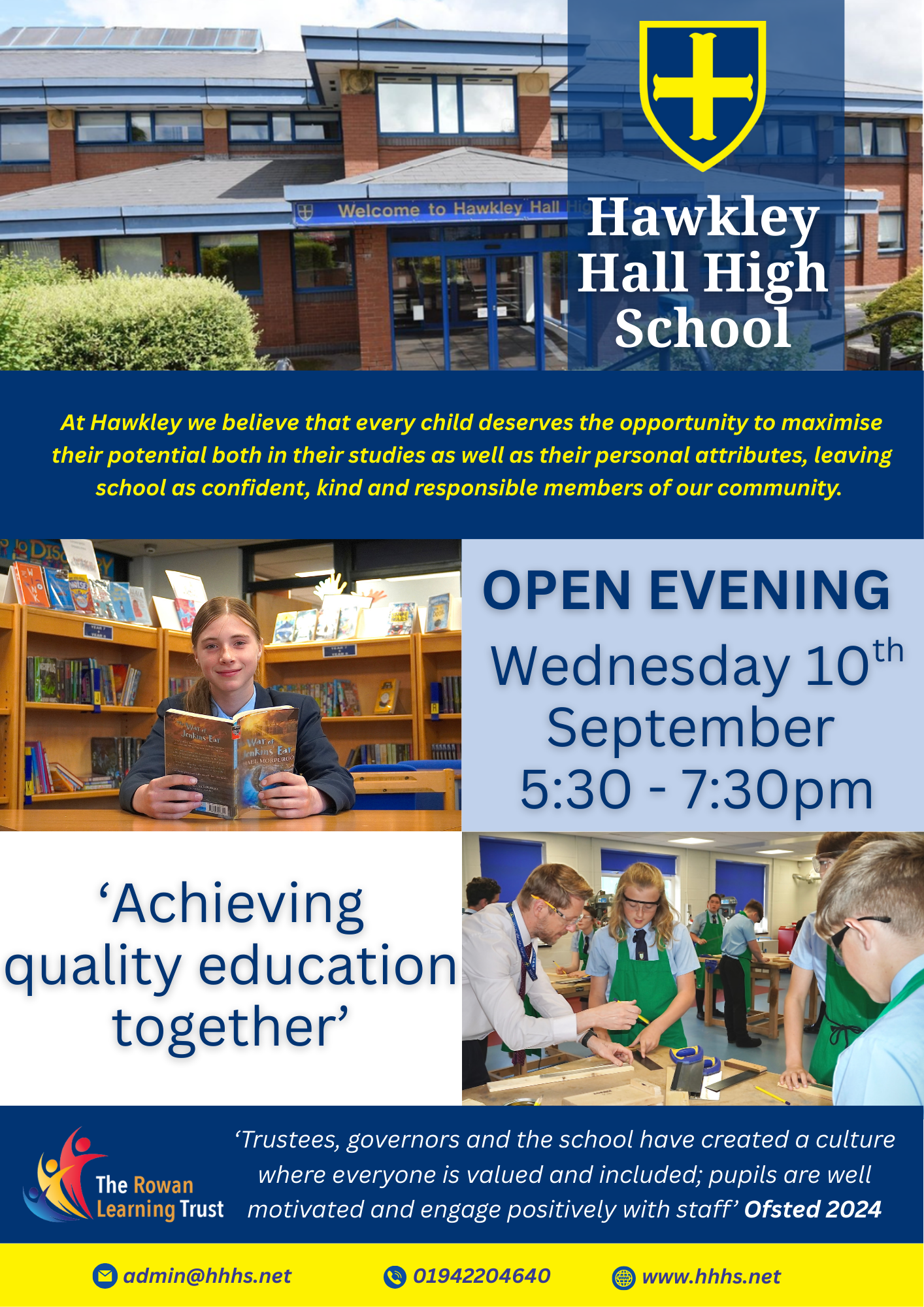 HHHS open evening flyer